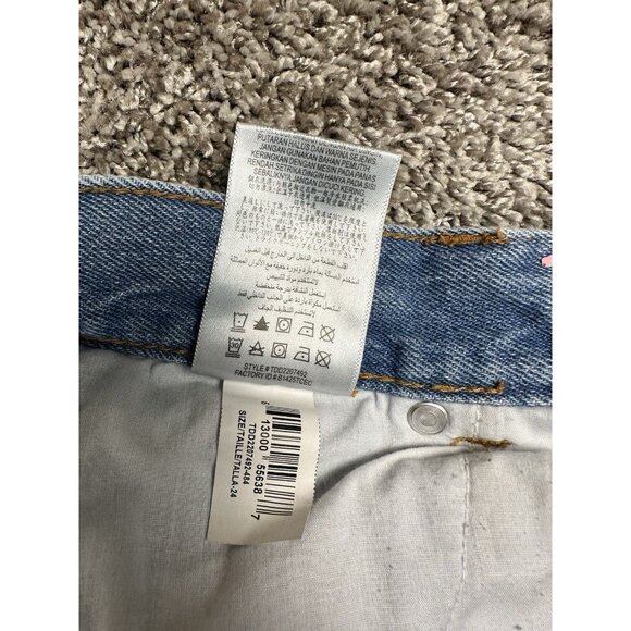 BCBGeneration Womens Jeans 24 Wide Leg Crop Distressed 100% Cotton‎ - Picture 5 of 15